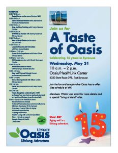 Taste of Oasis Event Full Flyer